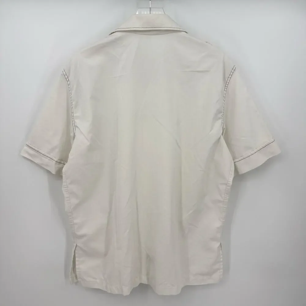 Vintage State O Maine by John Weitz White Shirt & Pool Shorts Mens XL Cabana Set
